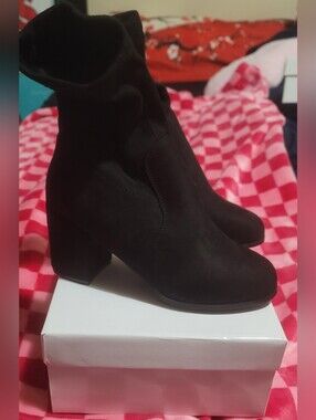 Women's Black Heeled Ankle Boots